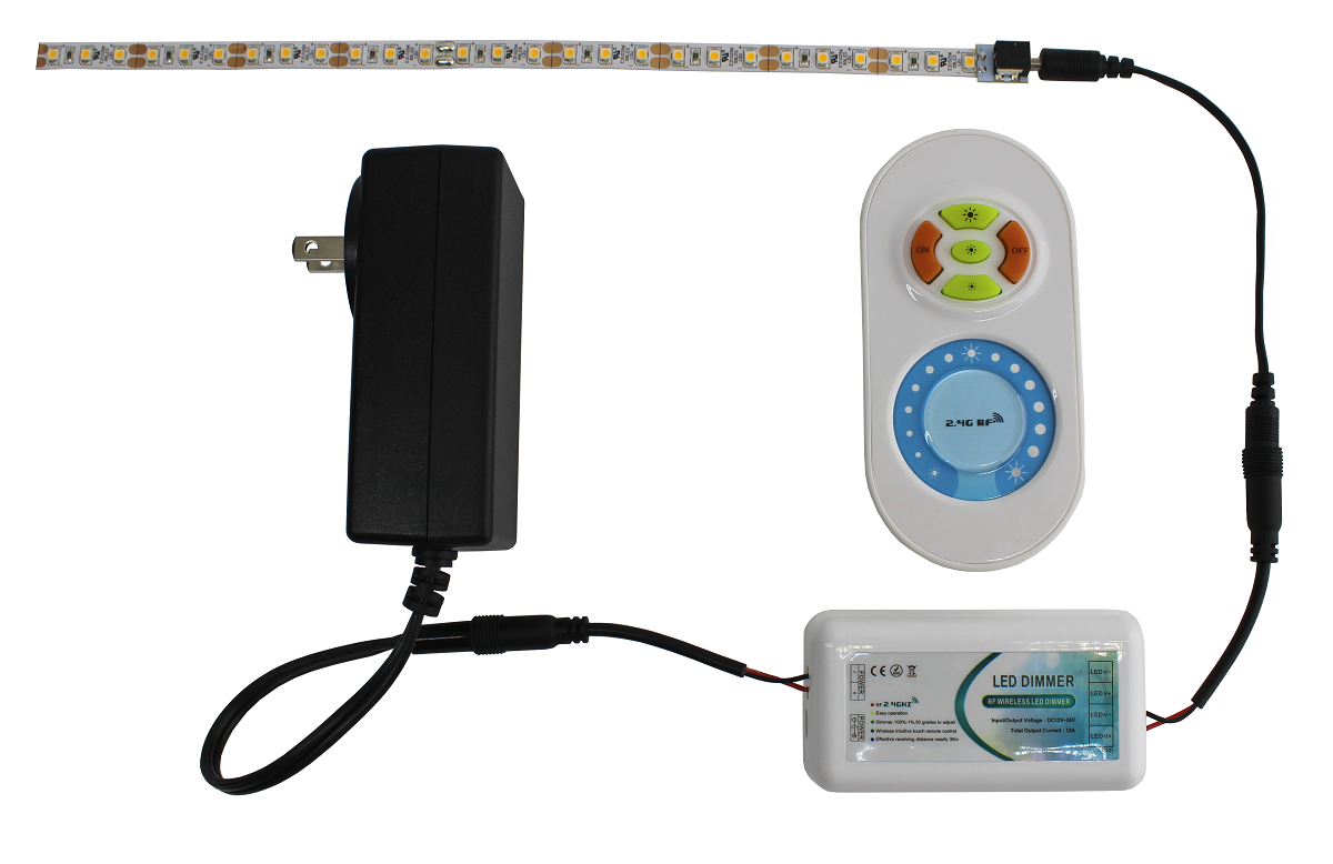Single Zone Dimmer with Wireless Remote (12VDC or 24VDC Flex) - Inspired LED